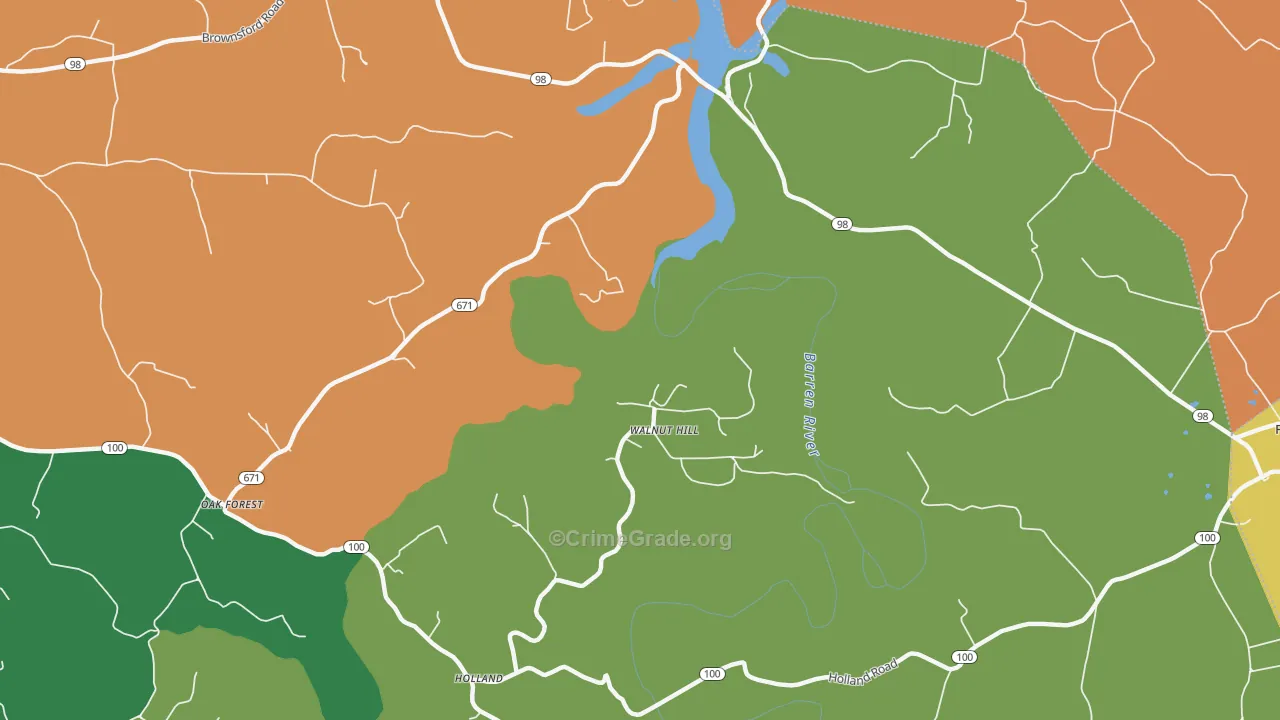 Walnut Hill, KY Map of Vandalism Rates