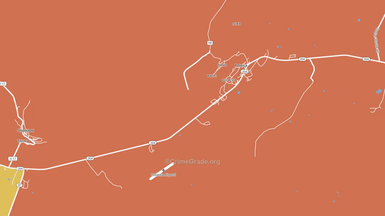 Walpi, AZ Map of Vandalism Rates