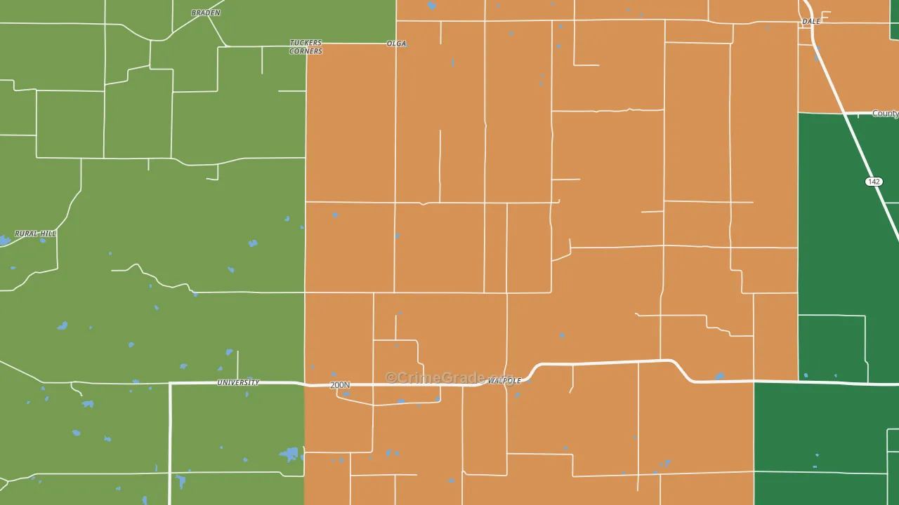 Walpole, IL Map of Vandalism Rates