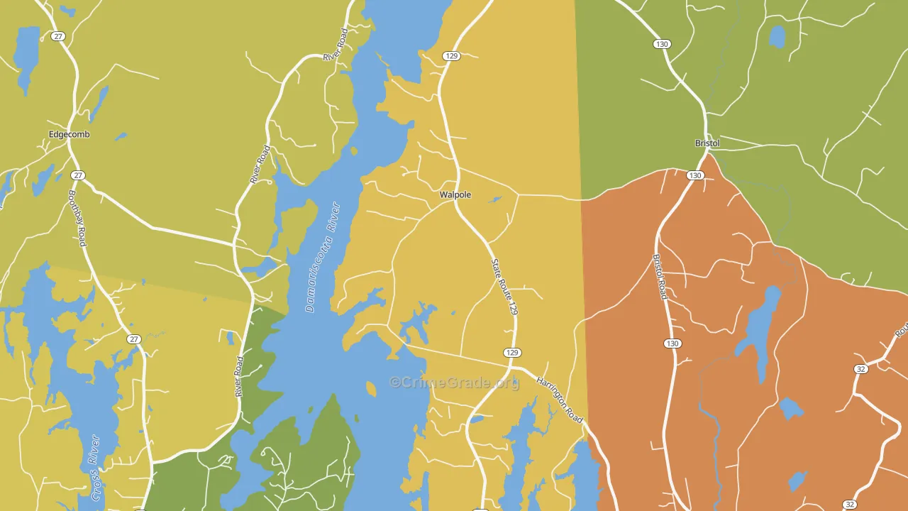 Walpole, ME Map of Vandalism Rates