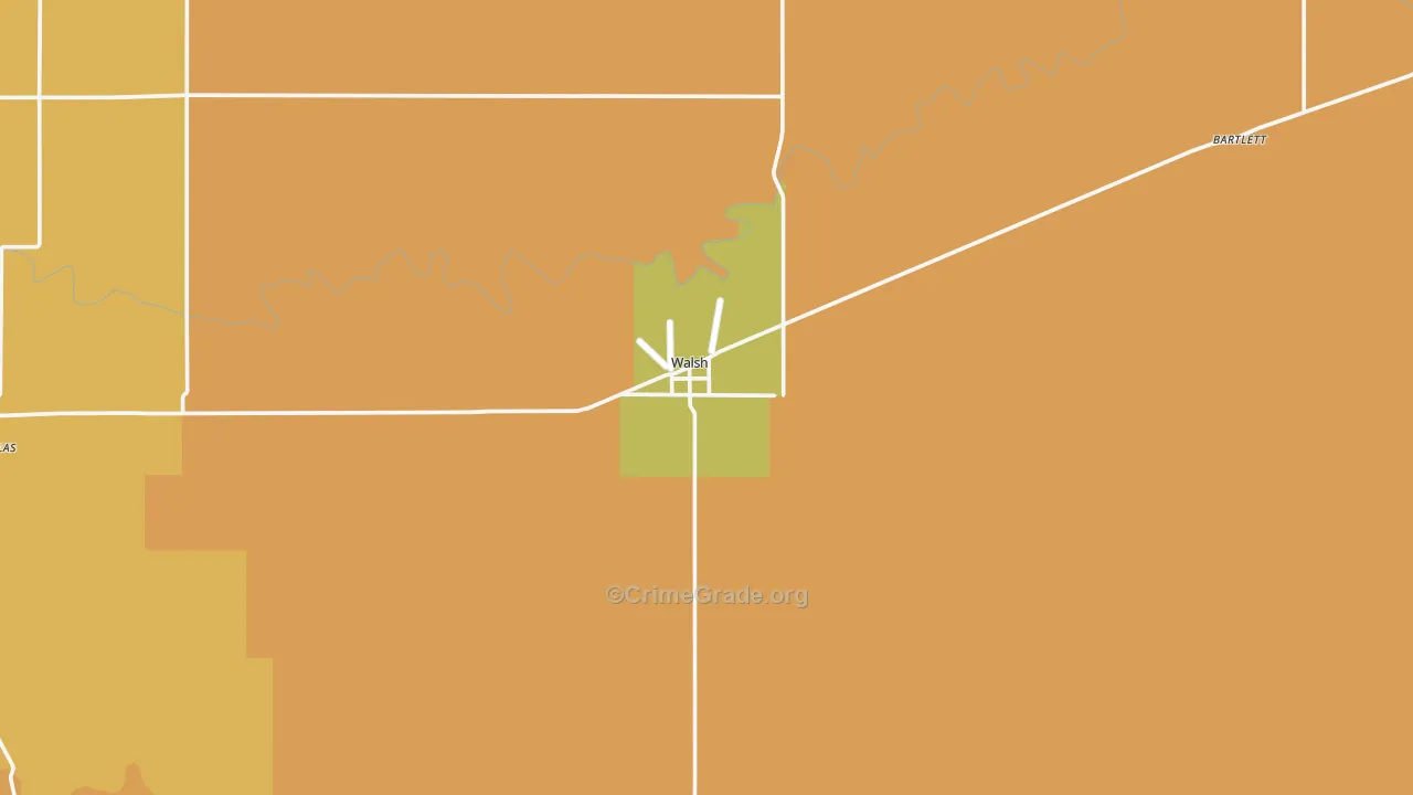 Walsh, CO Map of Vandalism Rates