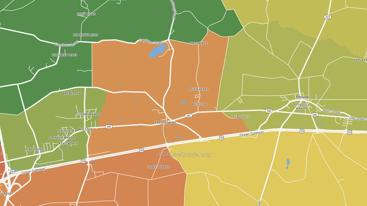 Walston, MD Map of Vandalism Rates