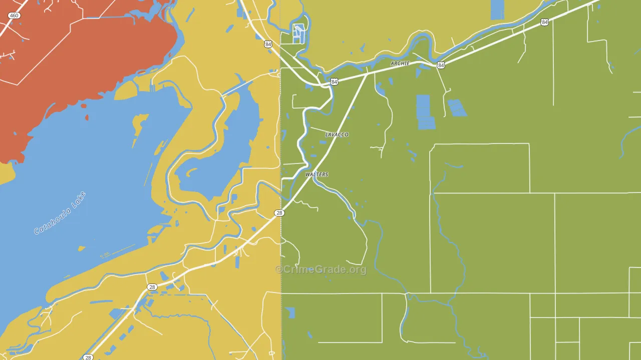 Walters, LA Map of Vandalism Rates