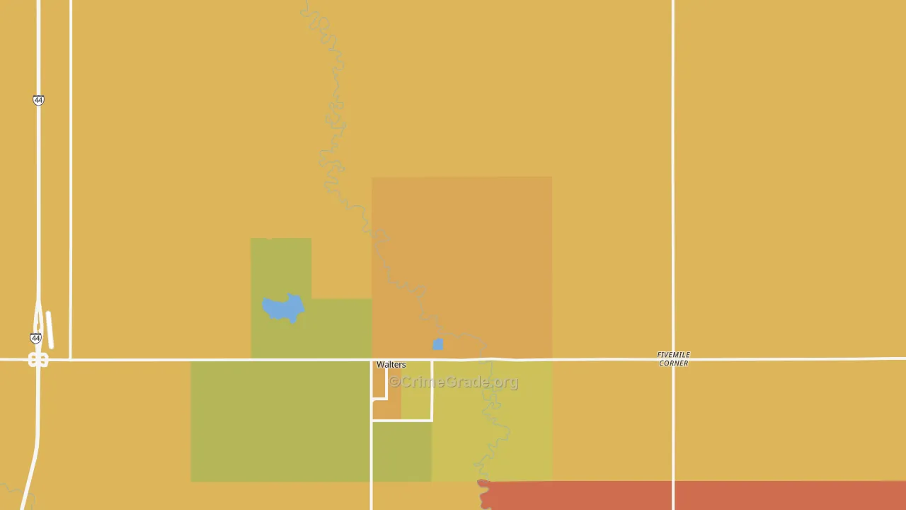 Walters, OK Map of Vandalism Rates