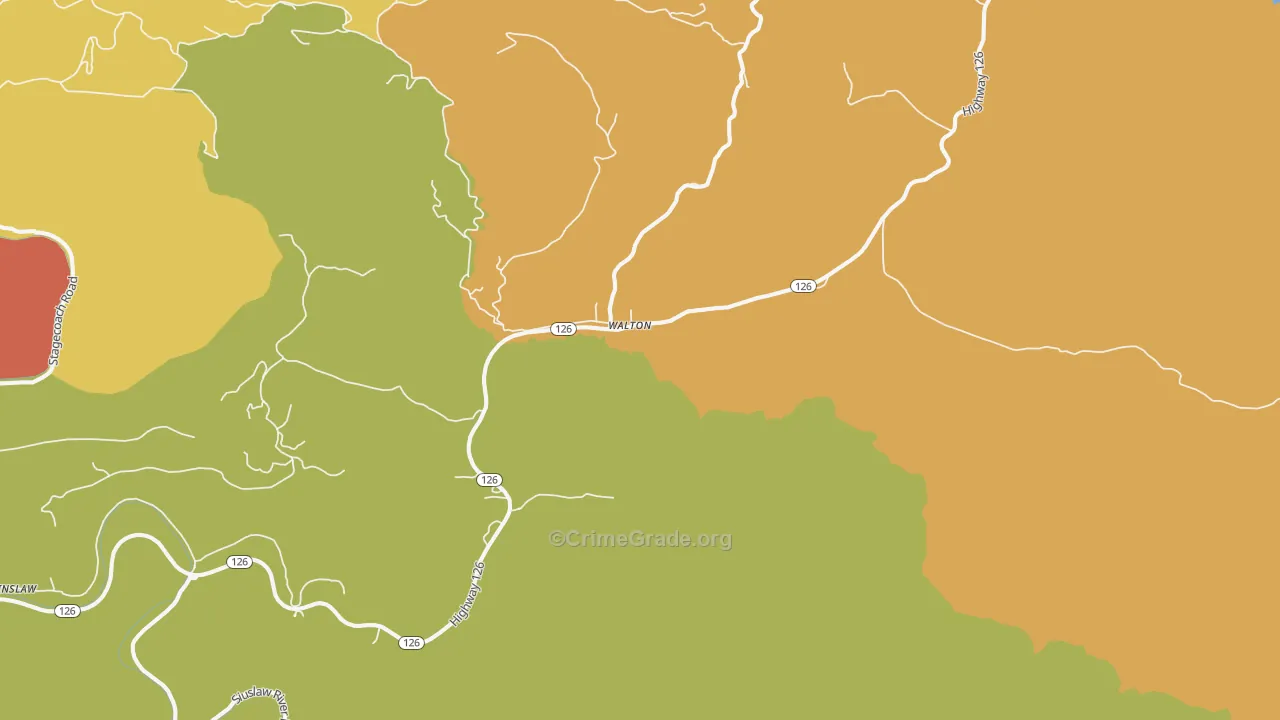 Walton, OR Map of Vandalism Rates