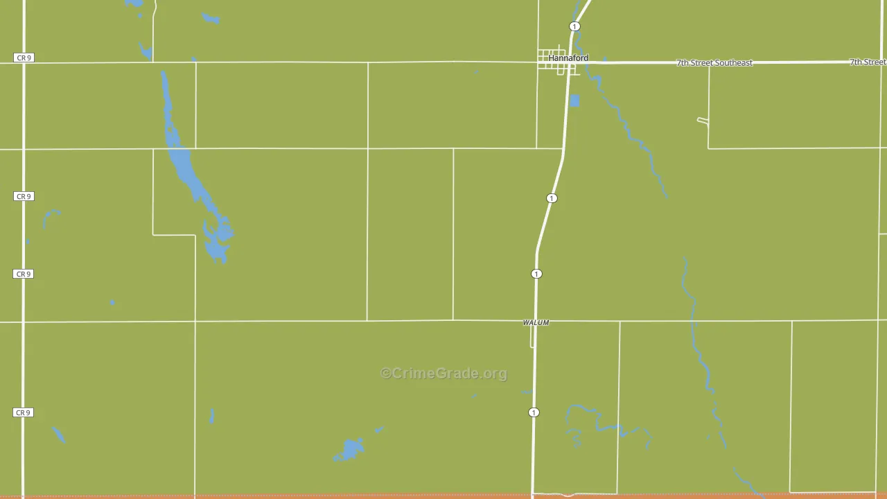 Walum, ND Map of Vandalism Rates