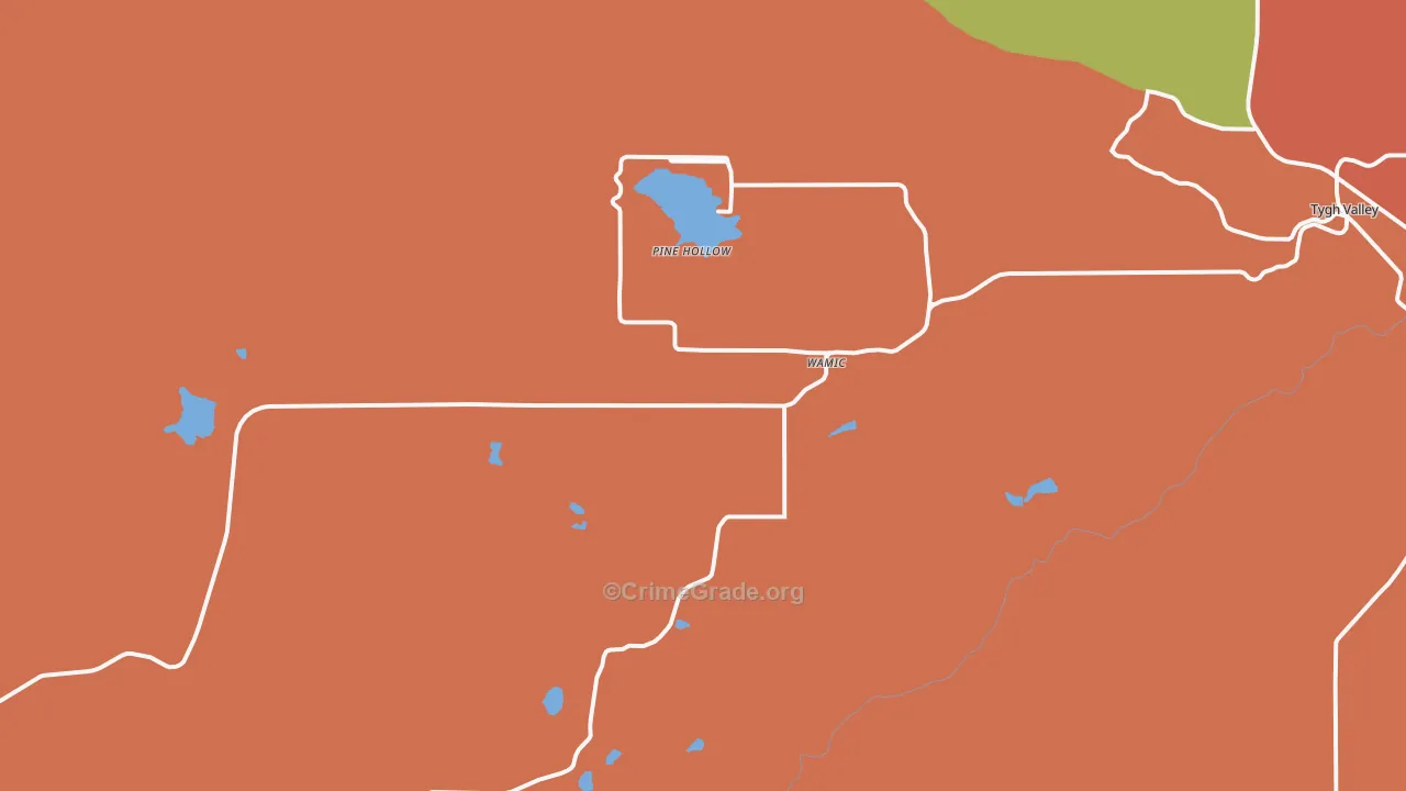 Wamic, OR Map of Vandalism Rates