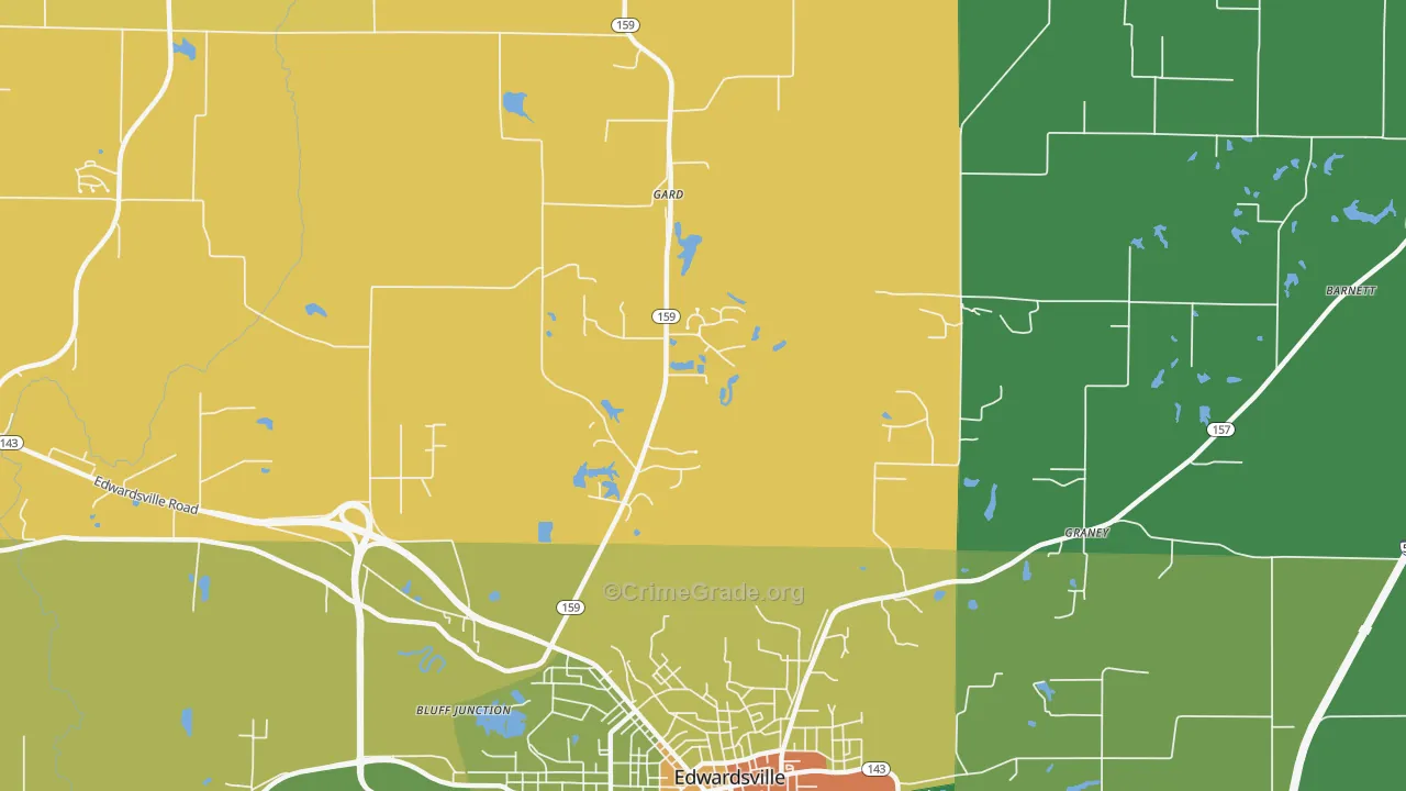 Wanda, IL Map of Vandalism Rates