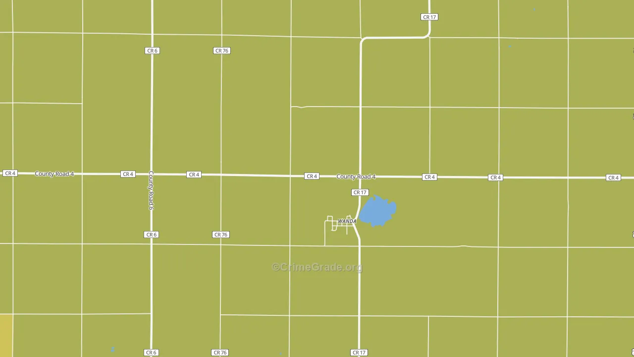 Wanda, MN Map of Vandalism Rates