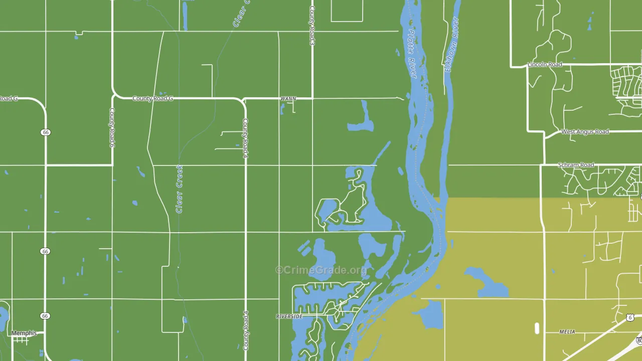 Wann, NE Map of Vandalism Rates