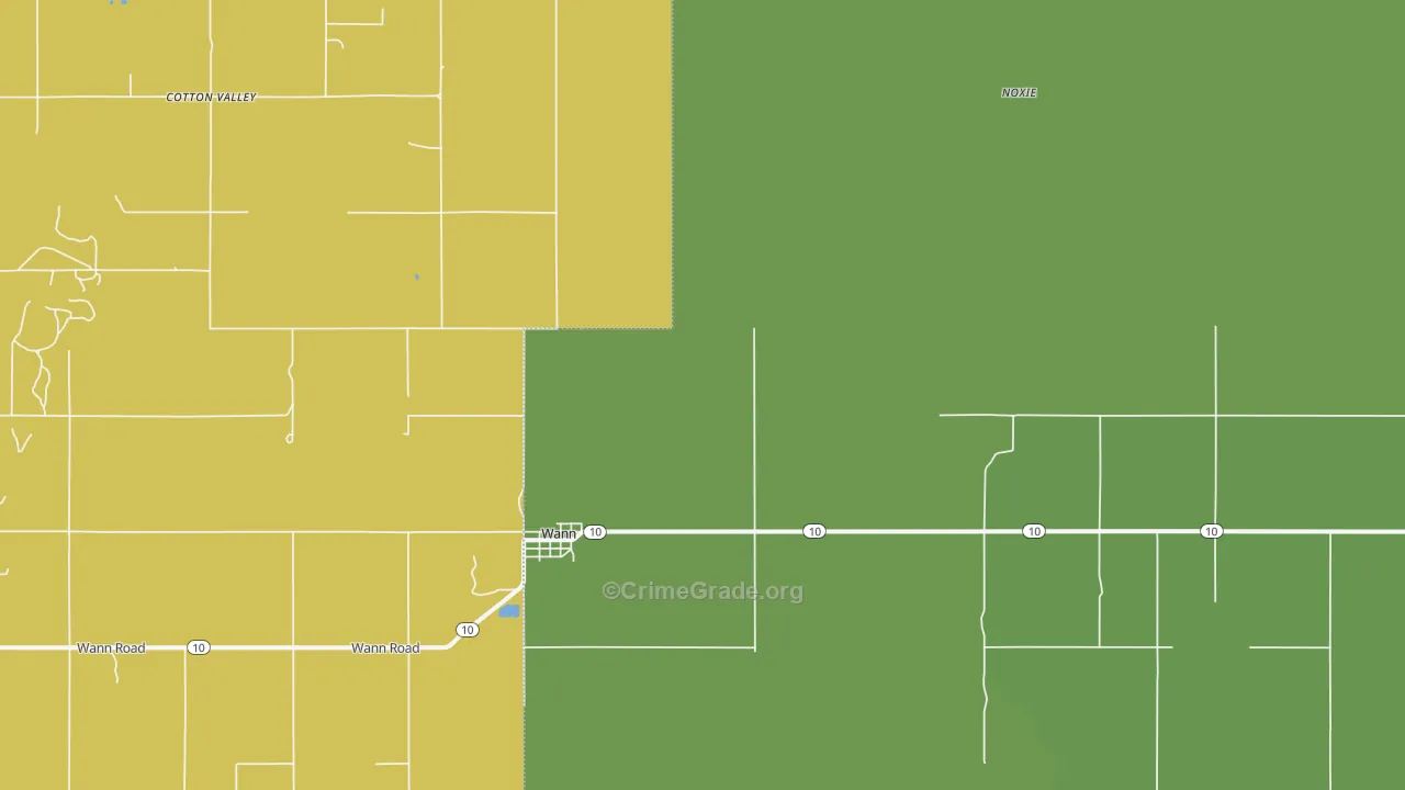 Wann, OK Map of Vandalism Rates