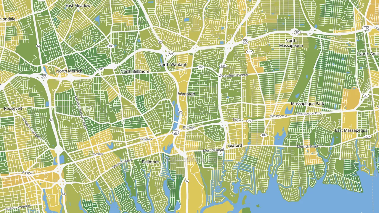 Wantagh, NY Map of Vandalism Rates