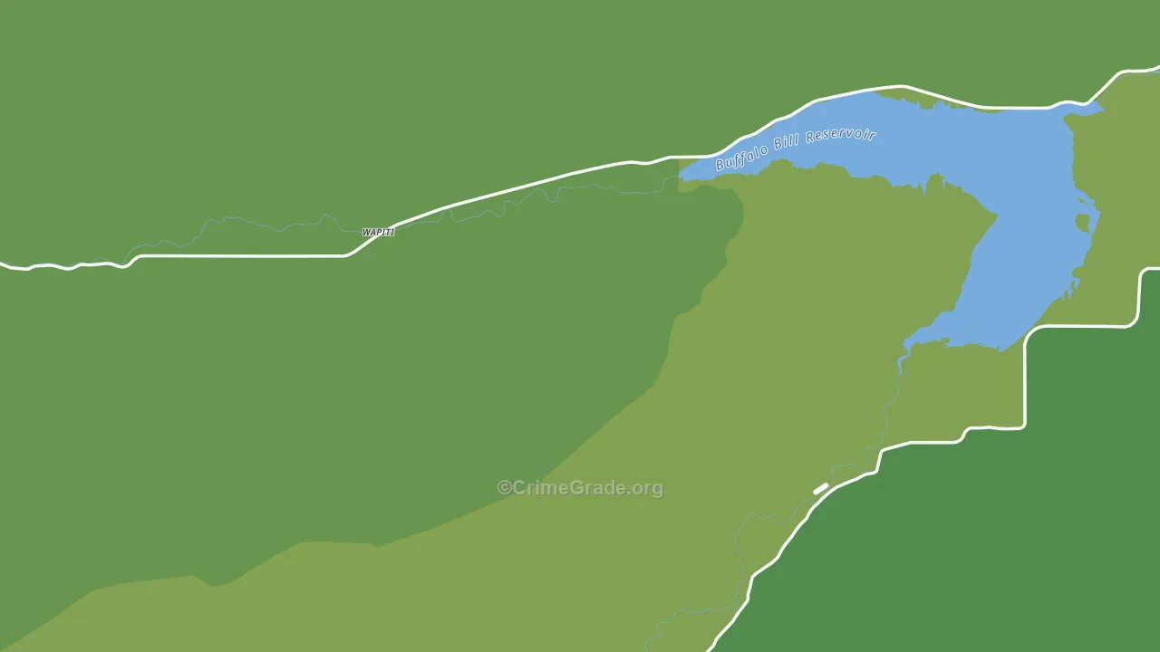 Wapiti, WY Map of Vandalism Rates
