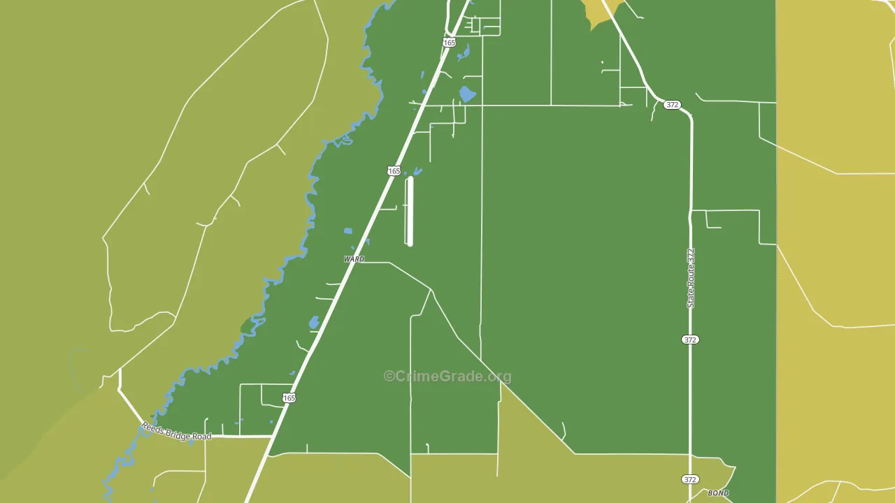 Ward, LA Map of Vandalism Rates