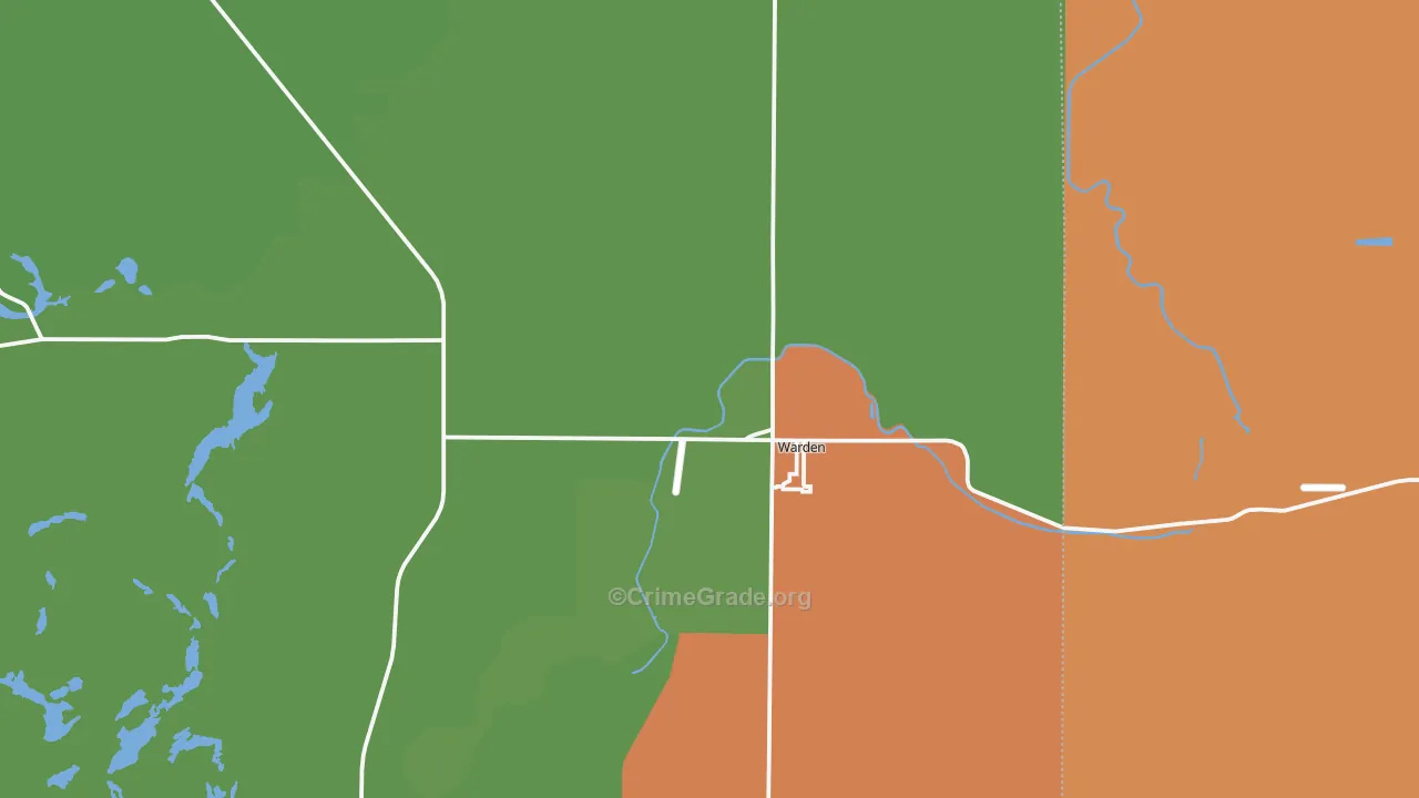 Warden, WA Map of Vandalism Rates