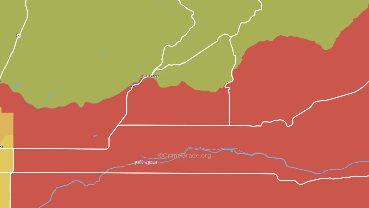 Warm River, ID Map of Vandalism Rates