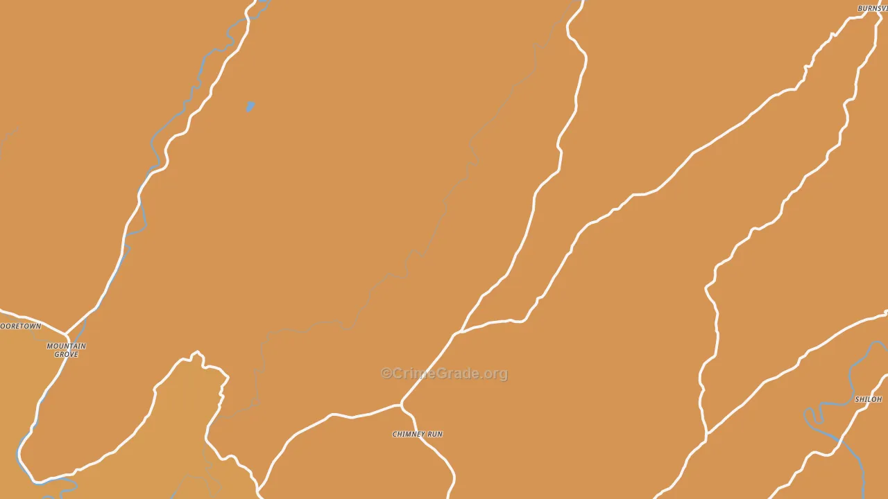 Warm Springs, VA Map of Vandalism Rates