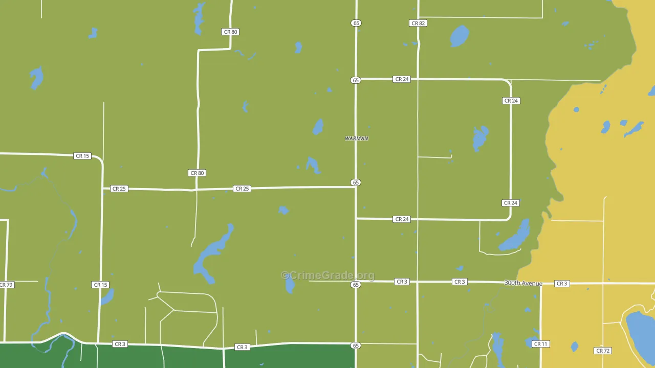 Warman, MN Map of Vandalism Rates