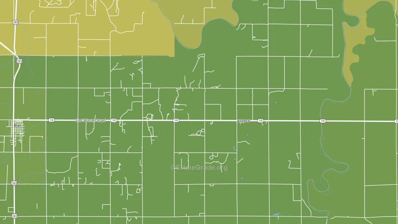 Warren, OK Map of Vandalism Rates