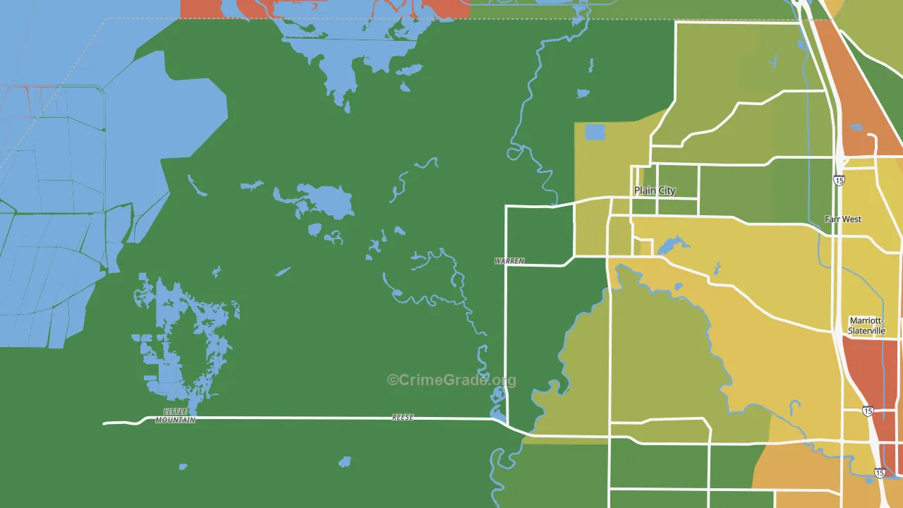 Warren, UT Map of Vandalism Rates