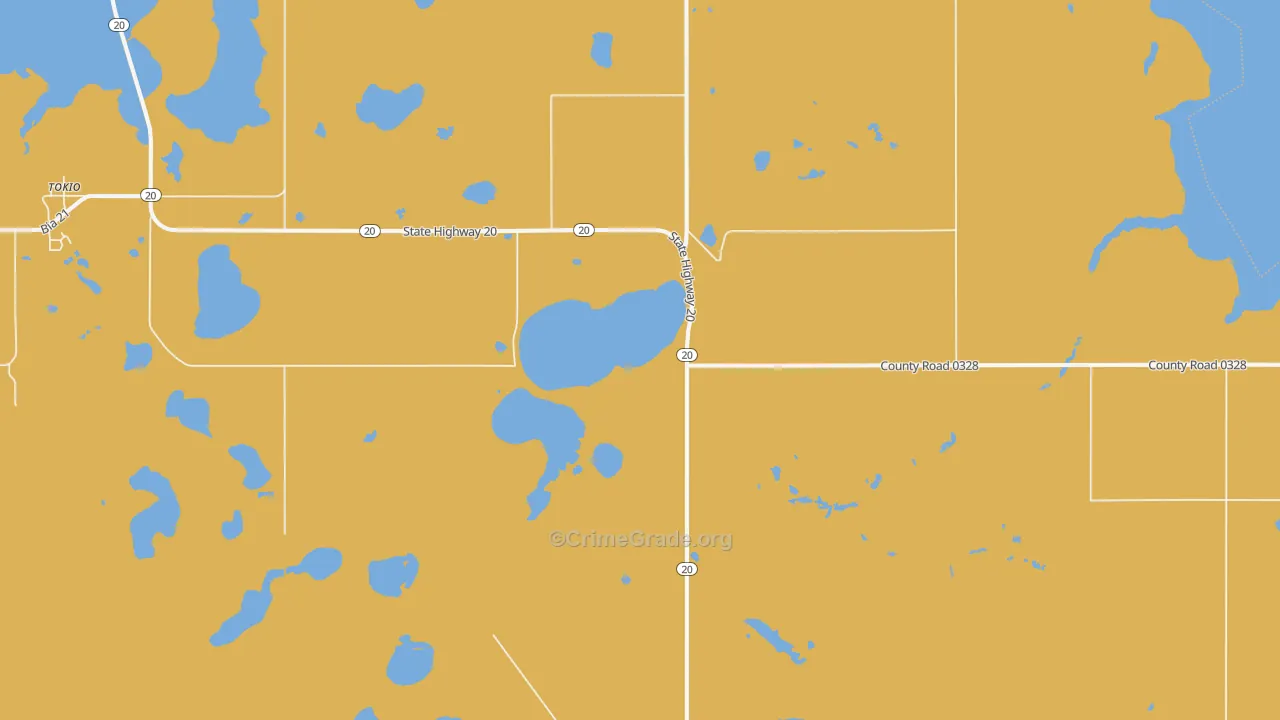 Warwick, ND Map of Vandalism Rates