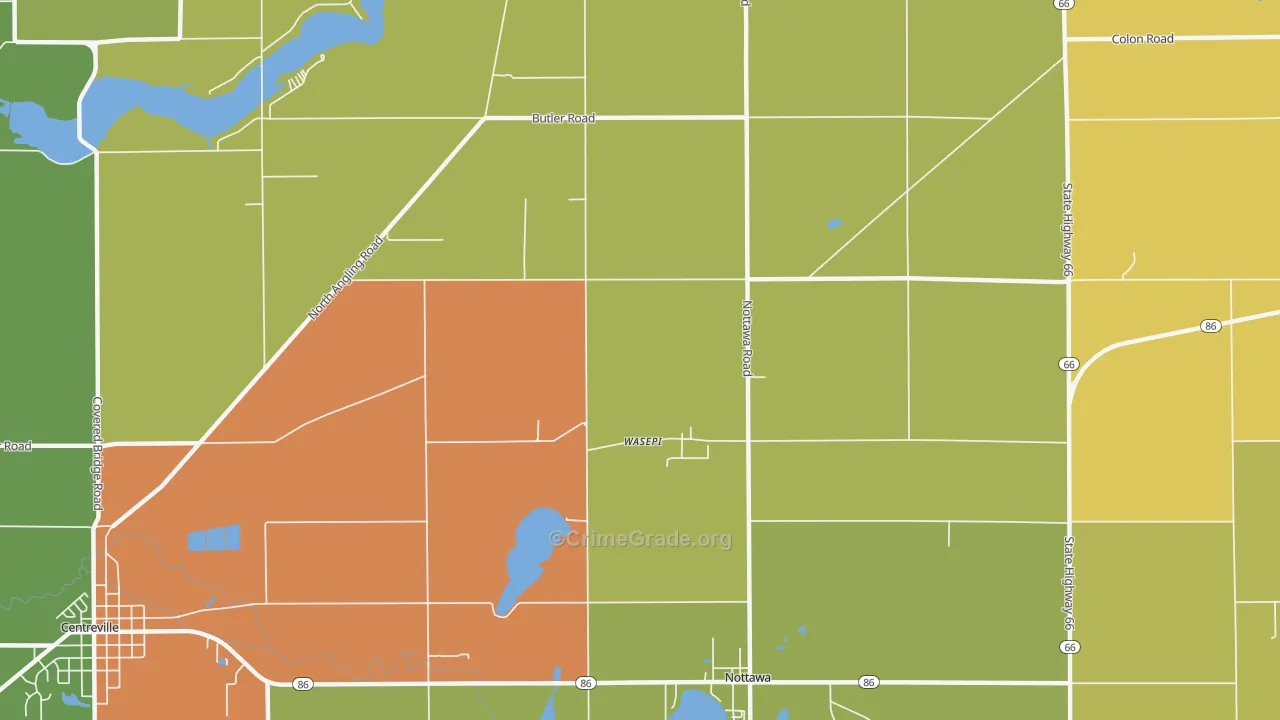 Wasepi, MI Map of Vandalism Rates