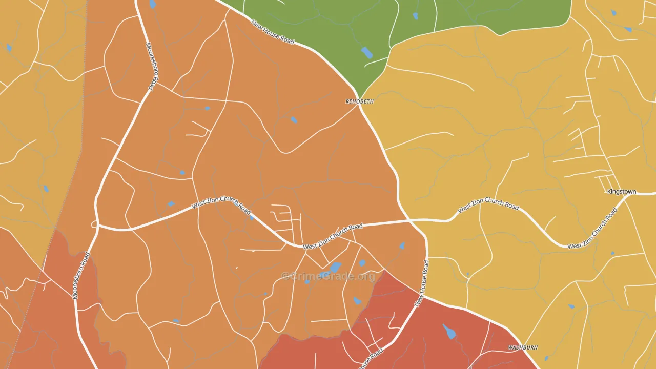 Washburn, NC Map of Vandalism Rates
