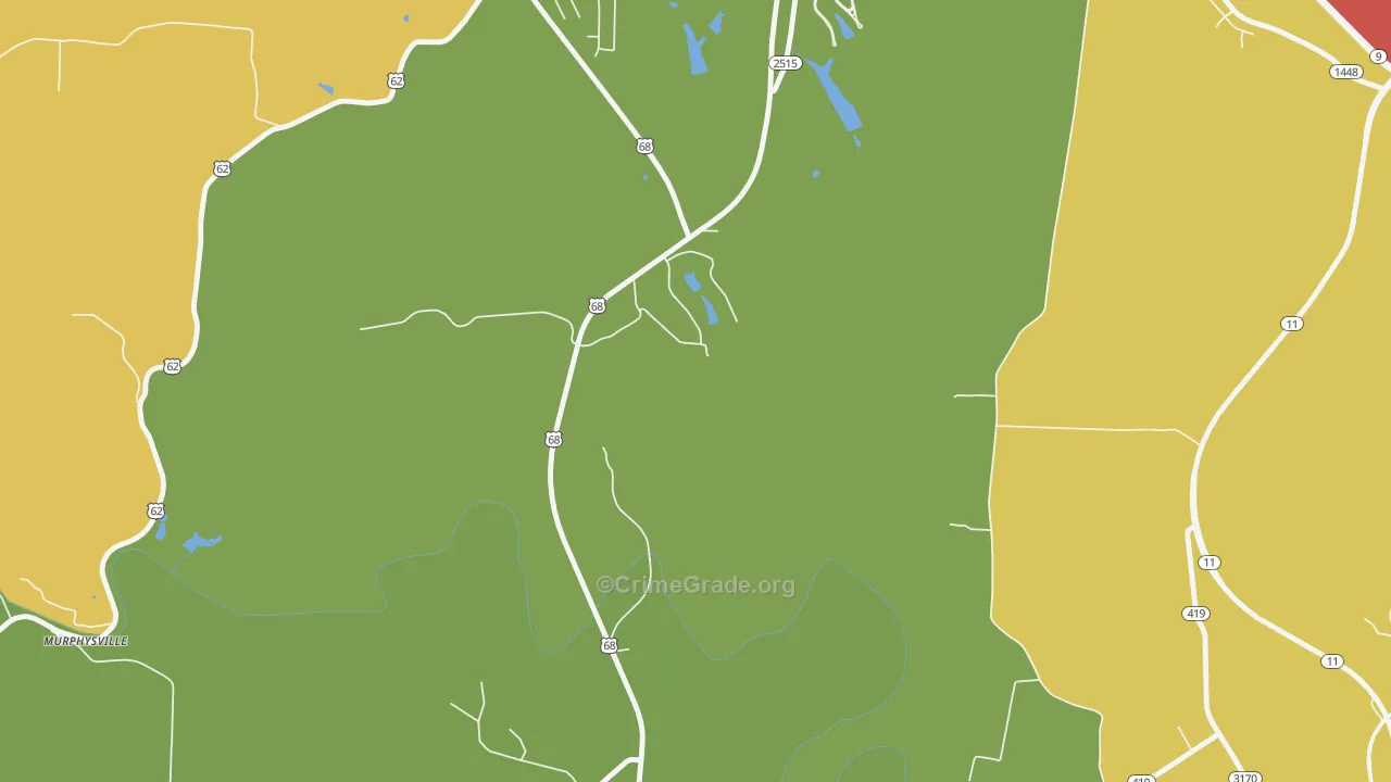 Washington, KY Map of Vandalism Rates