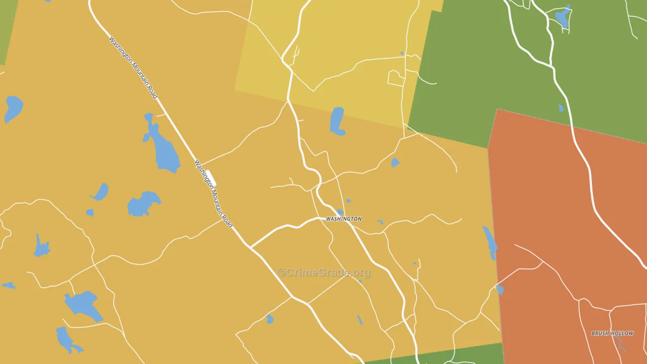 Washington, MA Map of Vandalism Rates