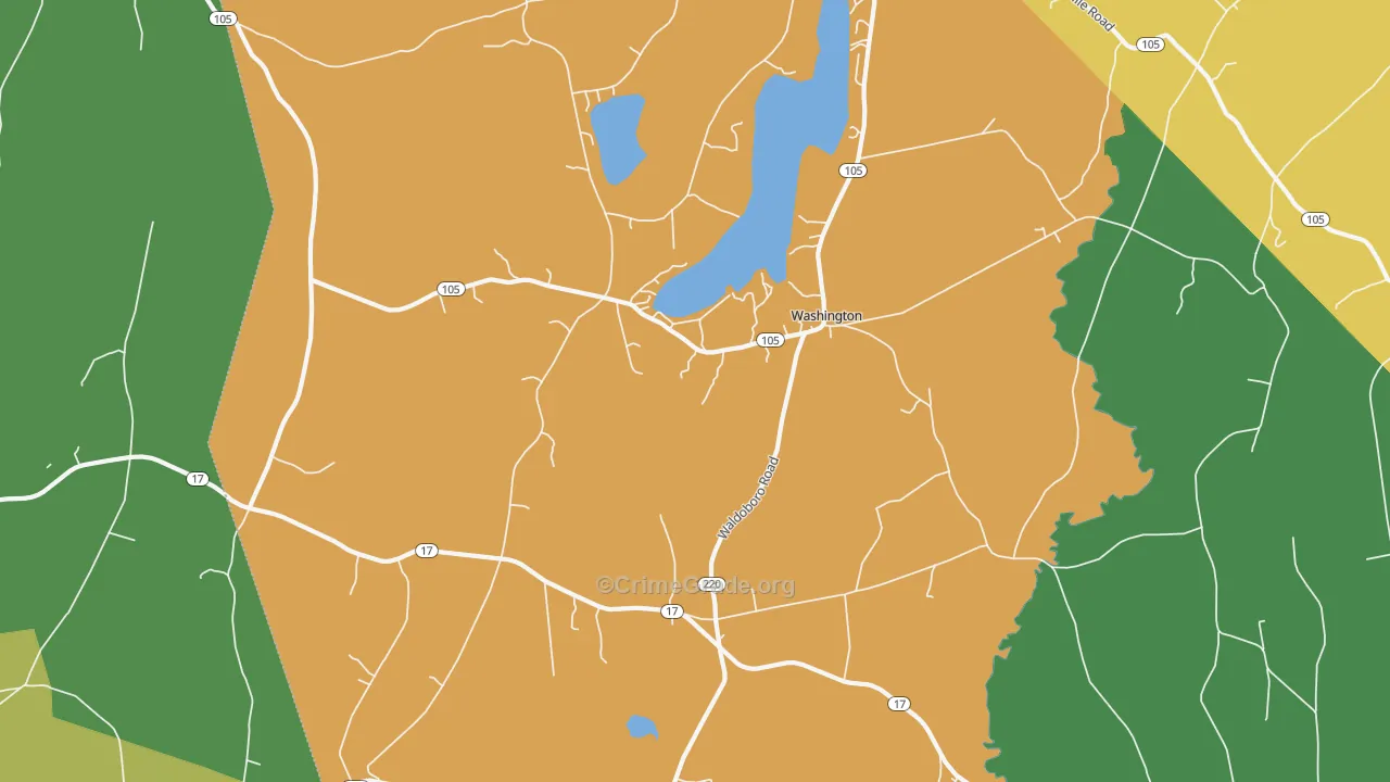 Washington, ME Map of Vandalism Rates