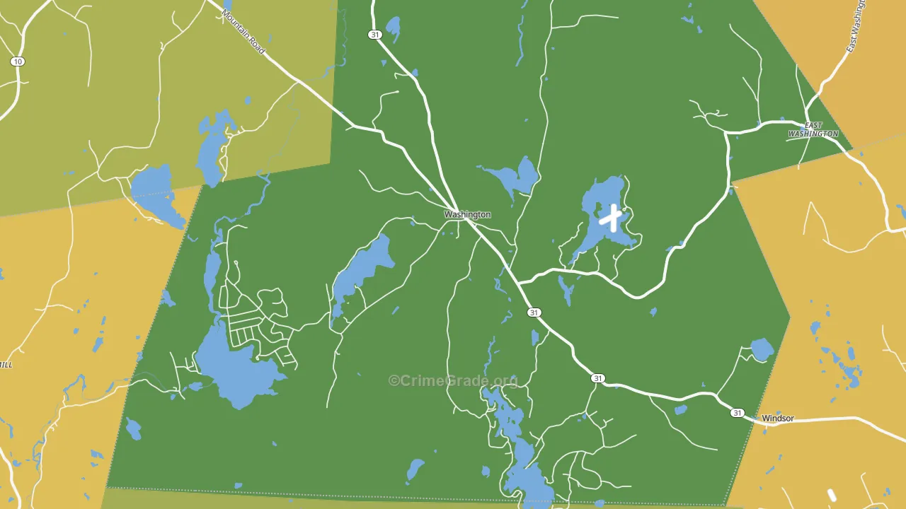 Washington, NH Map of Vandalism Rates