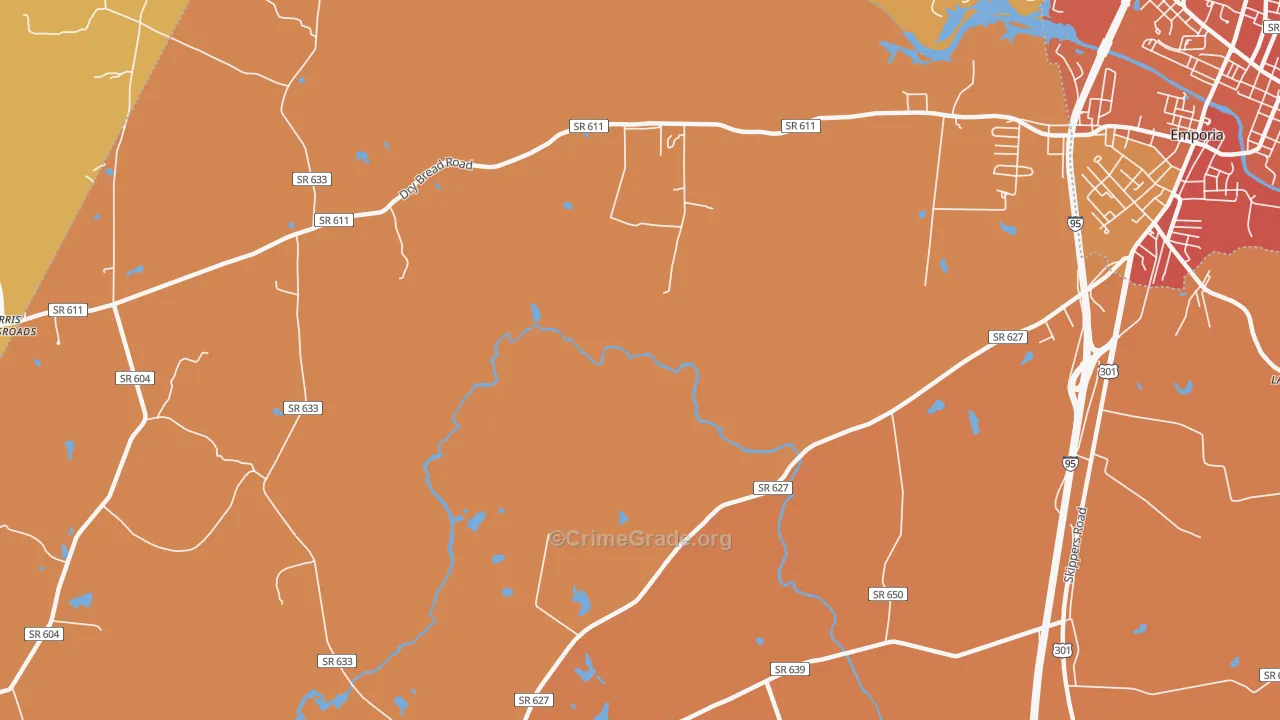 Washington Park, VA Map of Vandalism Rates