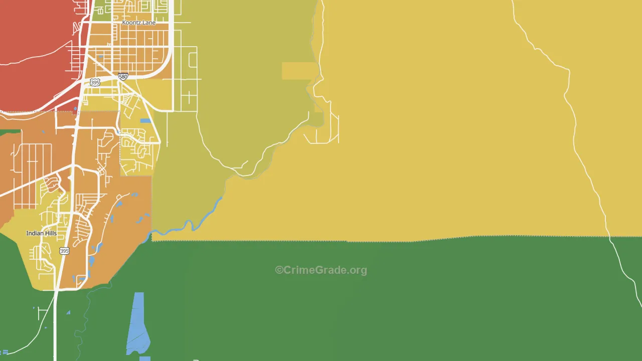 Washoe, NV Map of Vandalism Rates