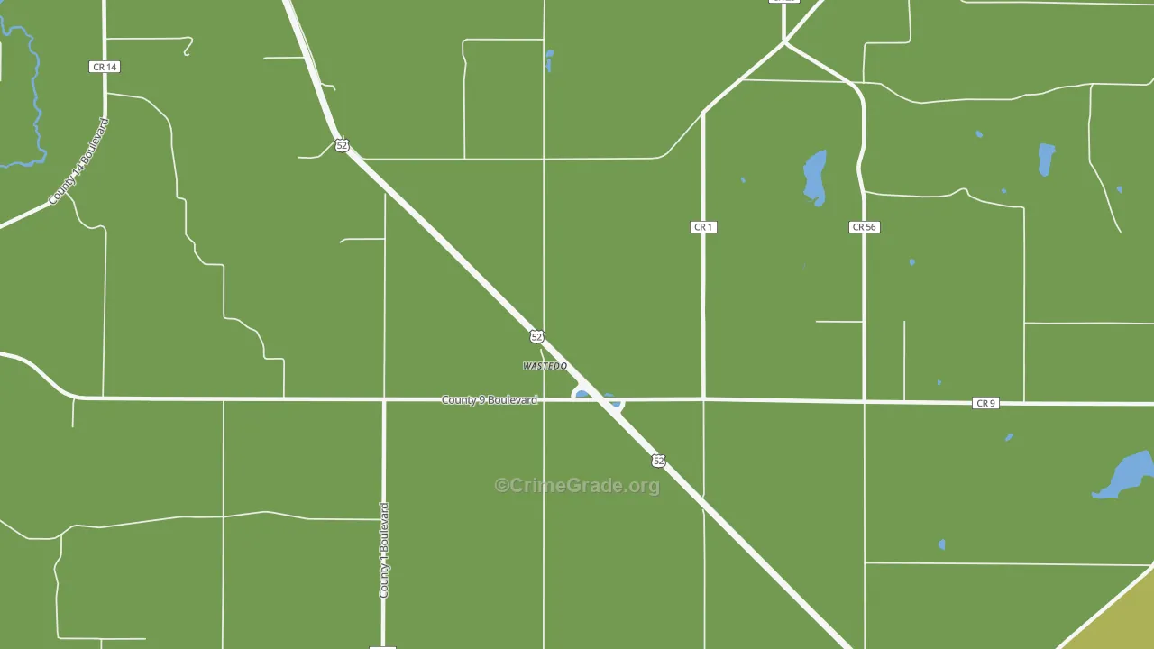 Wastedo, MN Map of Vandalism Rates
