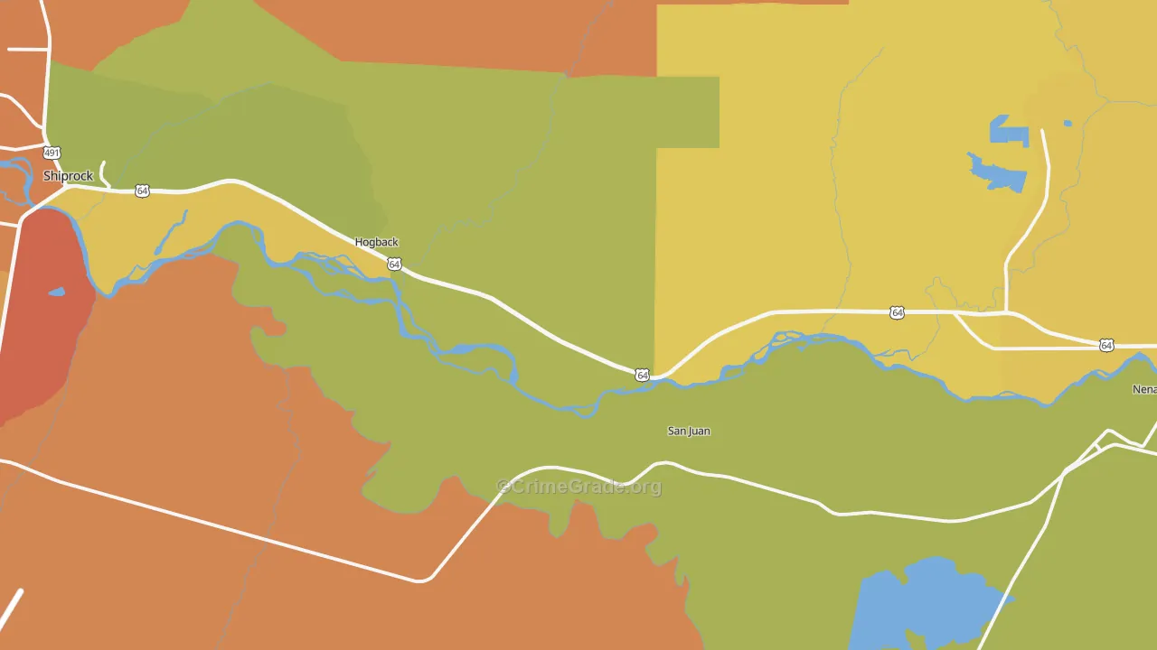 Waterflow, NM Map of Vandalism Rates