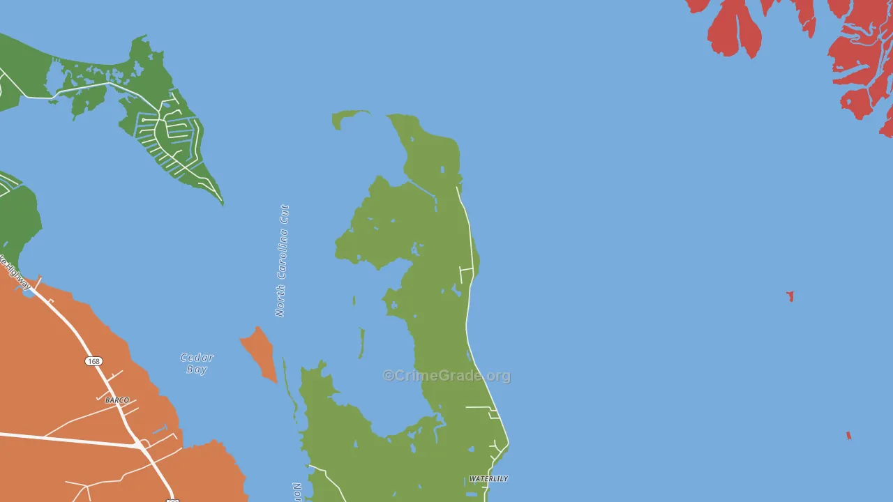 Waterlily, NC Map of Vandalism Rates