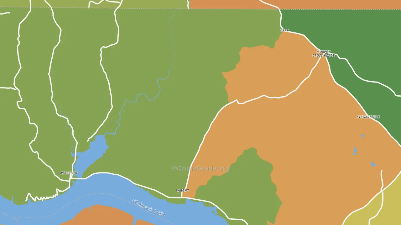 Waterloo, AL Map of Vandalism Rates