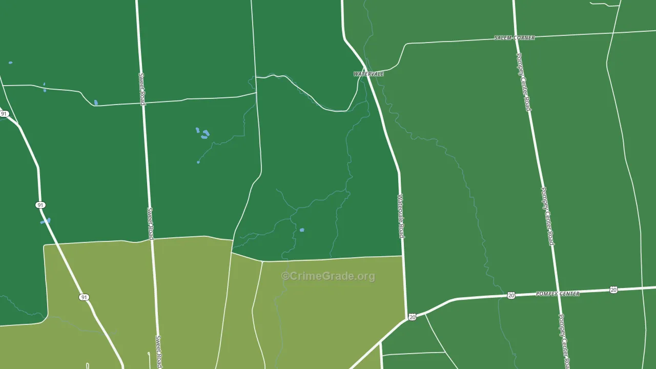 Watervale, NY Map of Vandalism Rates