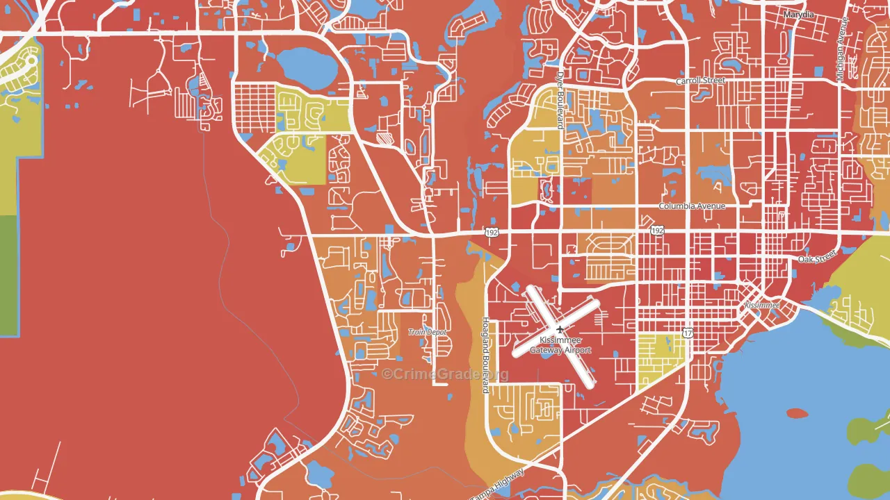 Waterway Village, Kissimmee, FL Map of Vandalism Rates