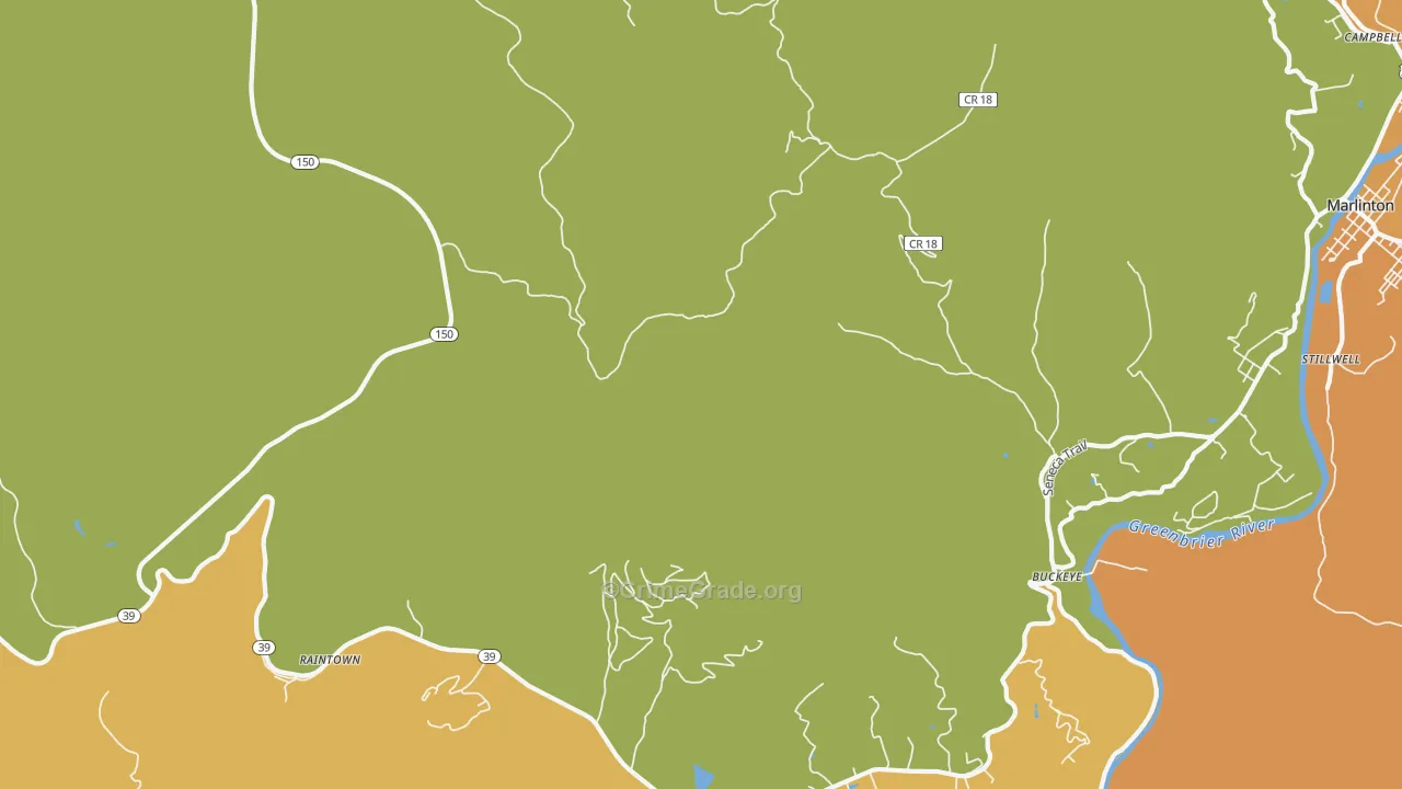Watoga, WV Map of Vandalism Rates