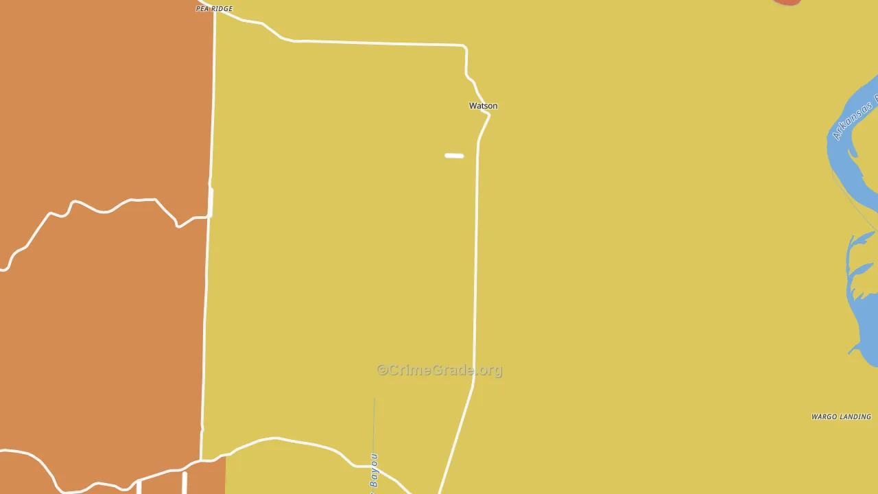 Watson, AR Map of Vandalism Rates