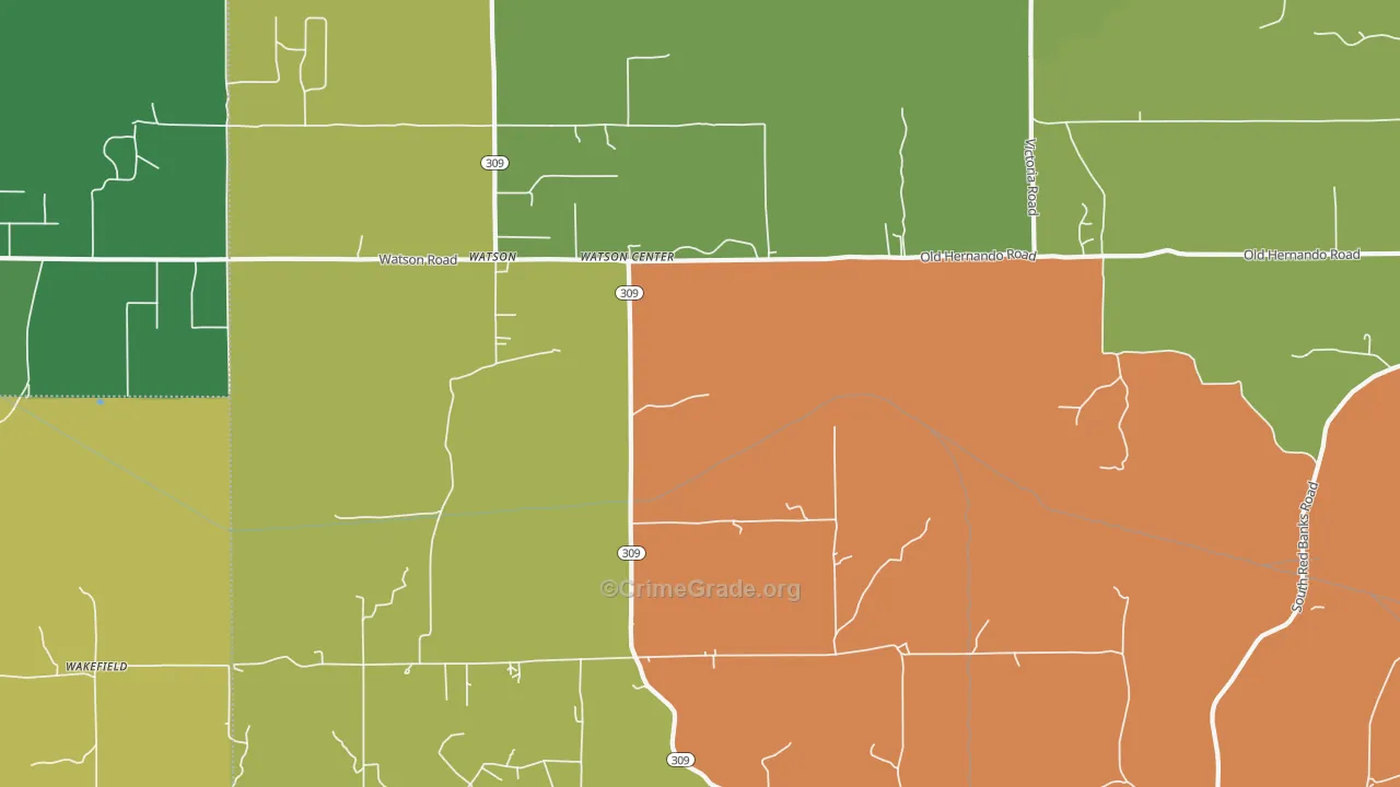 Watson, MS Map of Vandalism Rates
