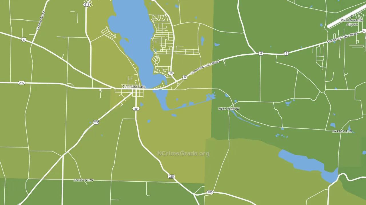 Watson Run, PA Map of Vandalism Rates