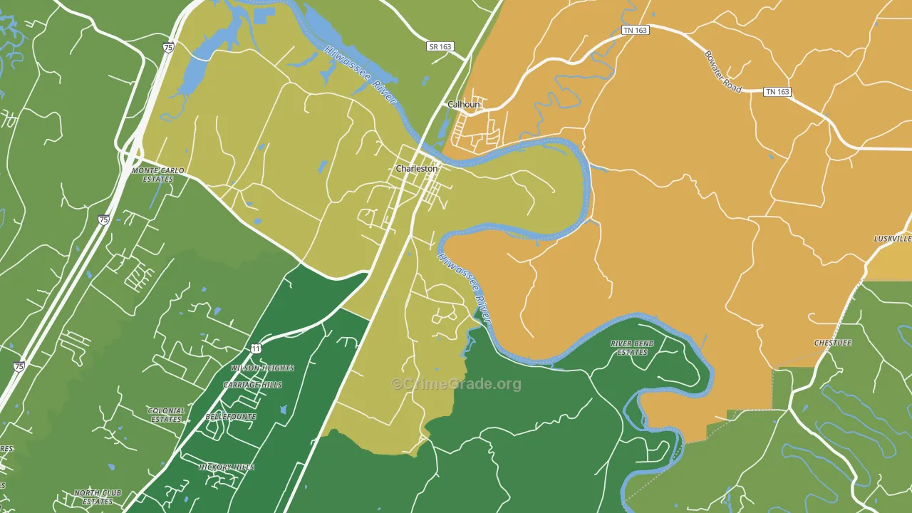 Watt Heights, TN Map of Vandalism Rates
