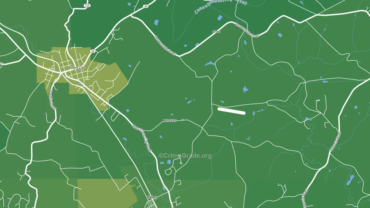 Watters, PA Map of Vandalism Rates