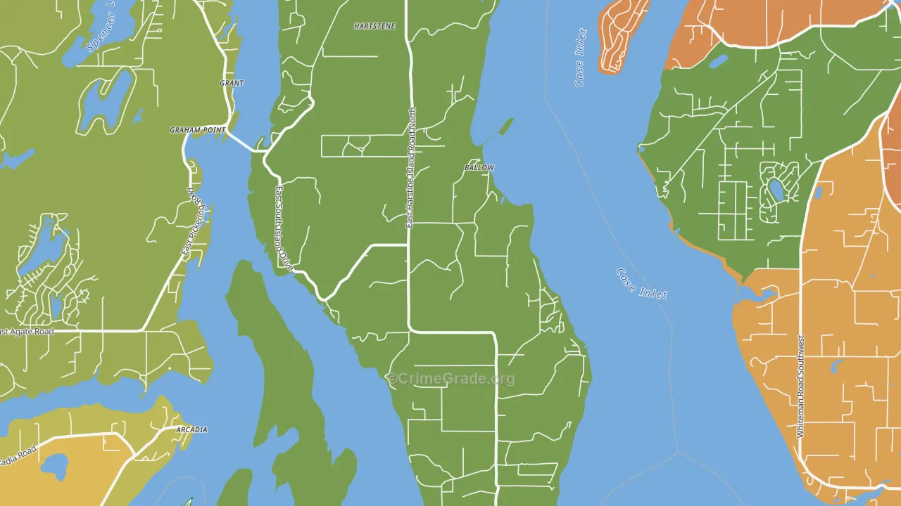 Wauna, WA Map of Vandalism Rates
