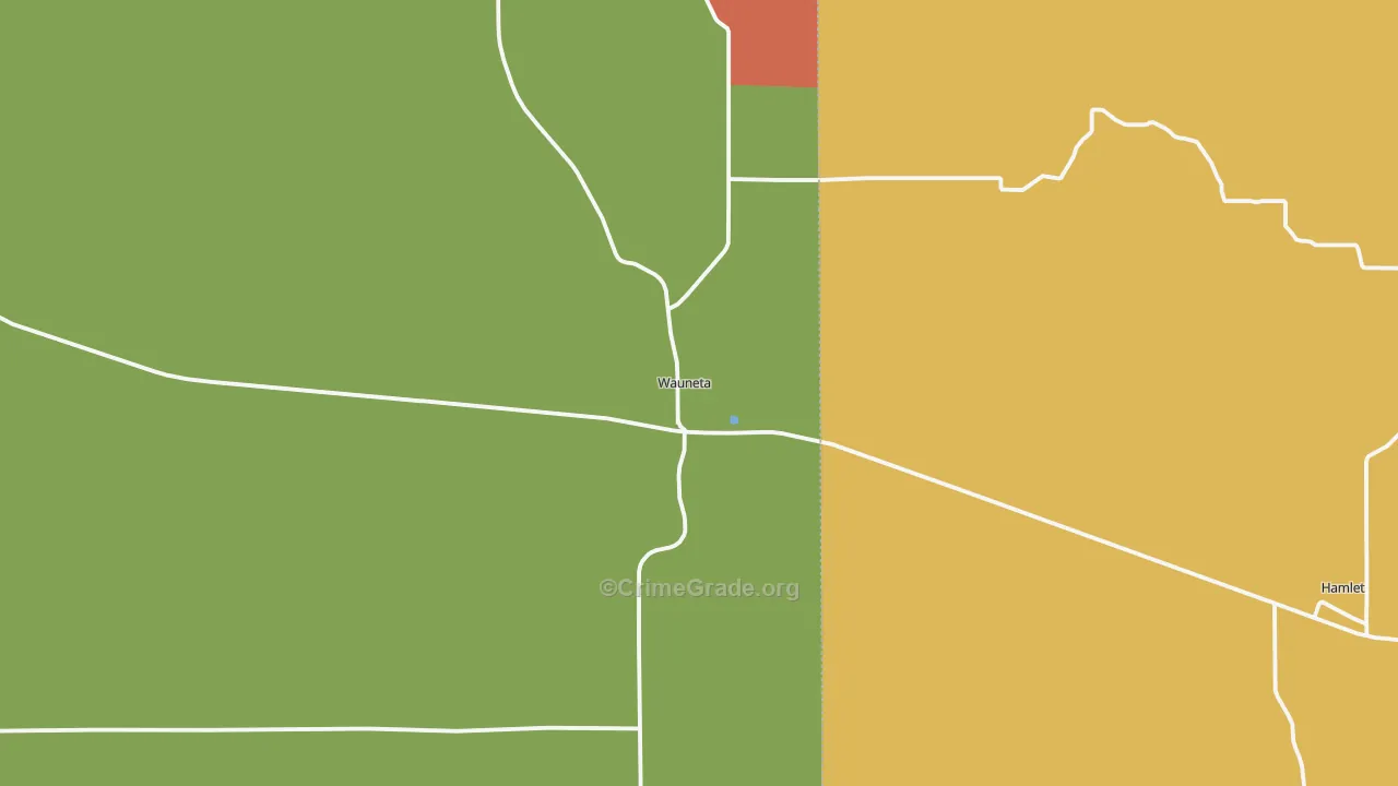 Wauneta, NE Map of Vandalism Rates
