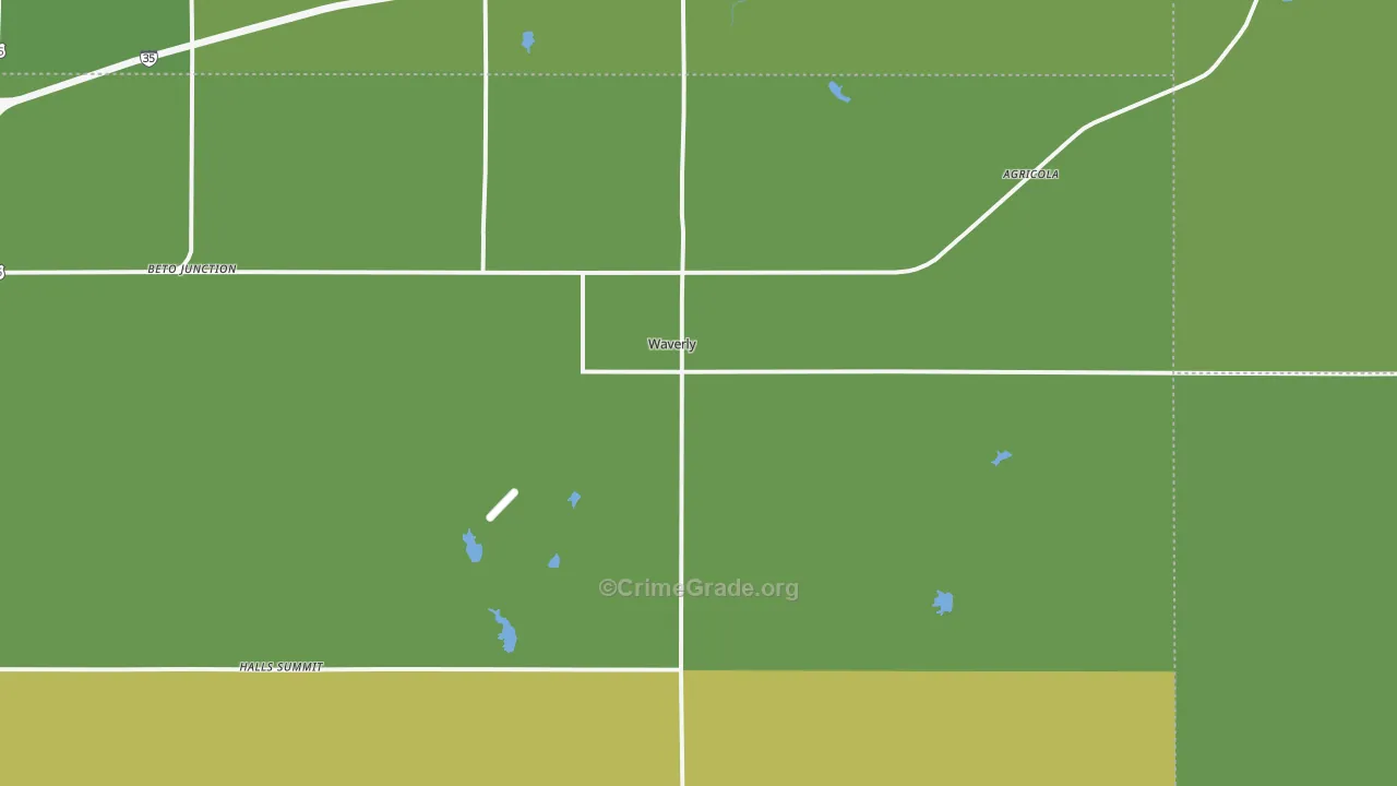 Waverly, KS Map of Vandalism Rates