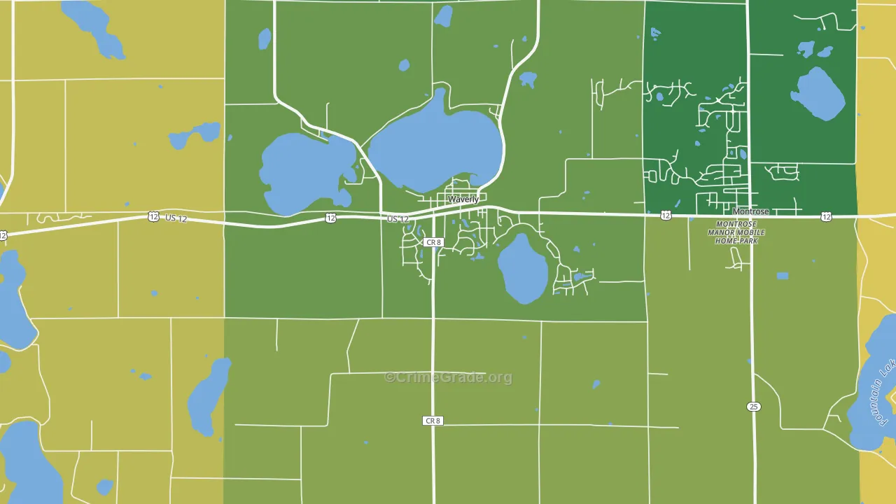 Waverly, MN Map of Vandalism Rates