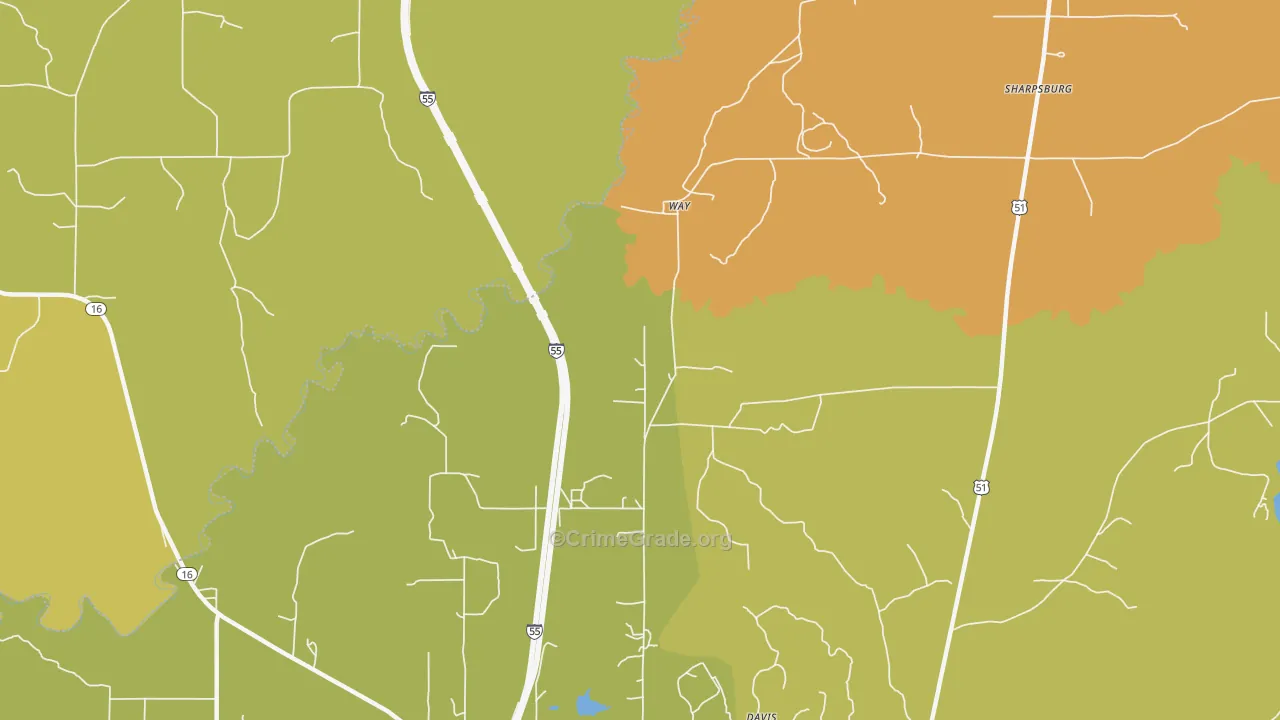 Way, MS Map of Vandalism Rates